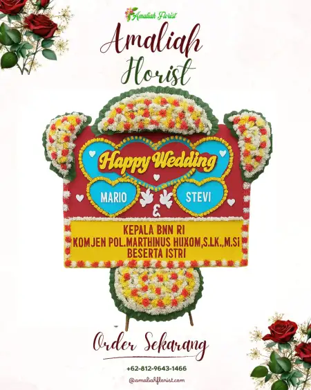 Papan Bunga Pernikahan Siluman